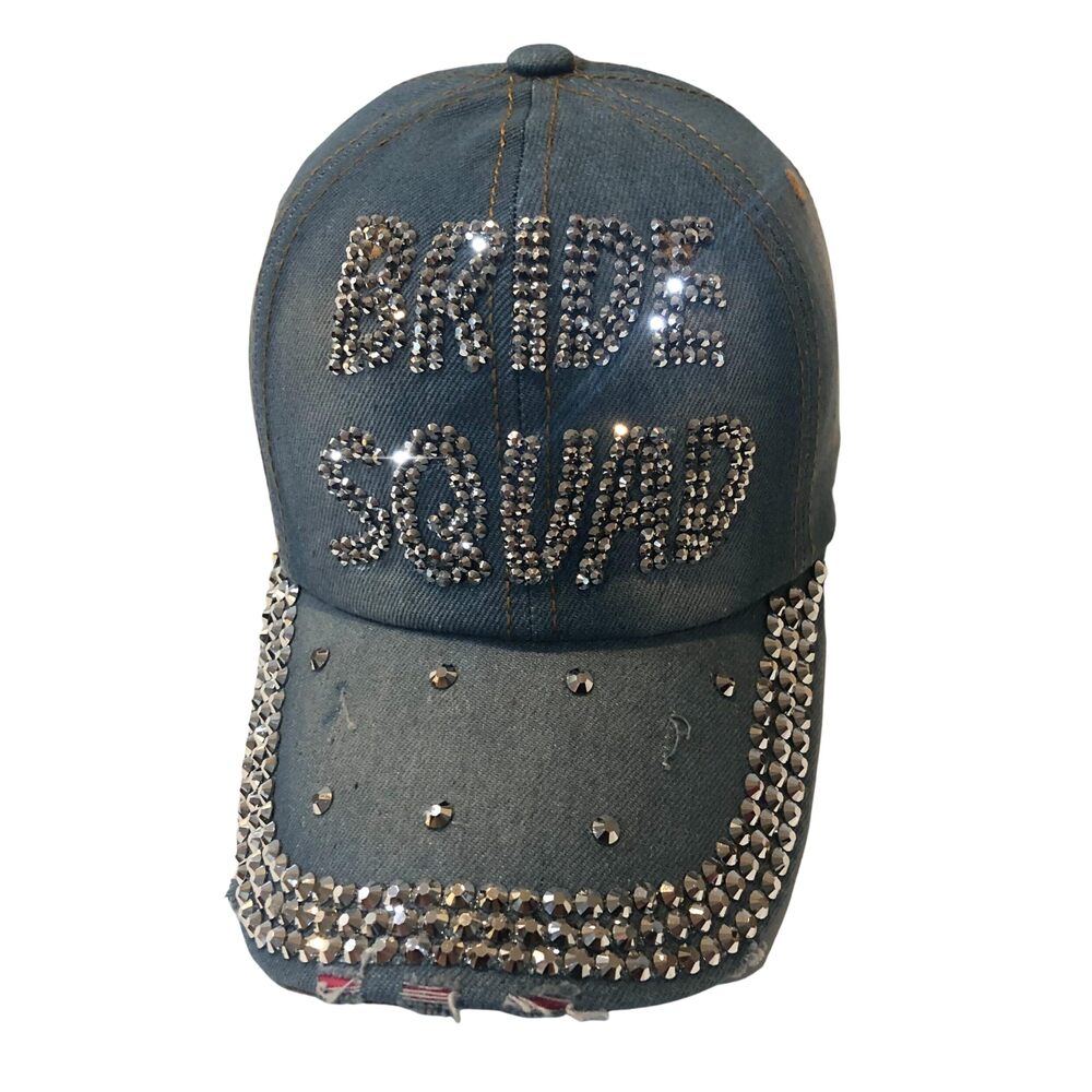 3801 Rhinestone Bride Squad Hat , Bridal Gifts for Her, Bachelorette Party